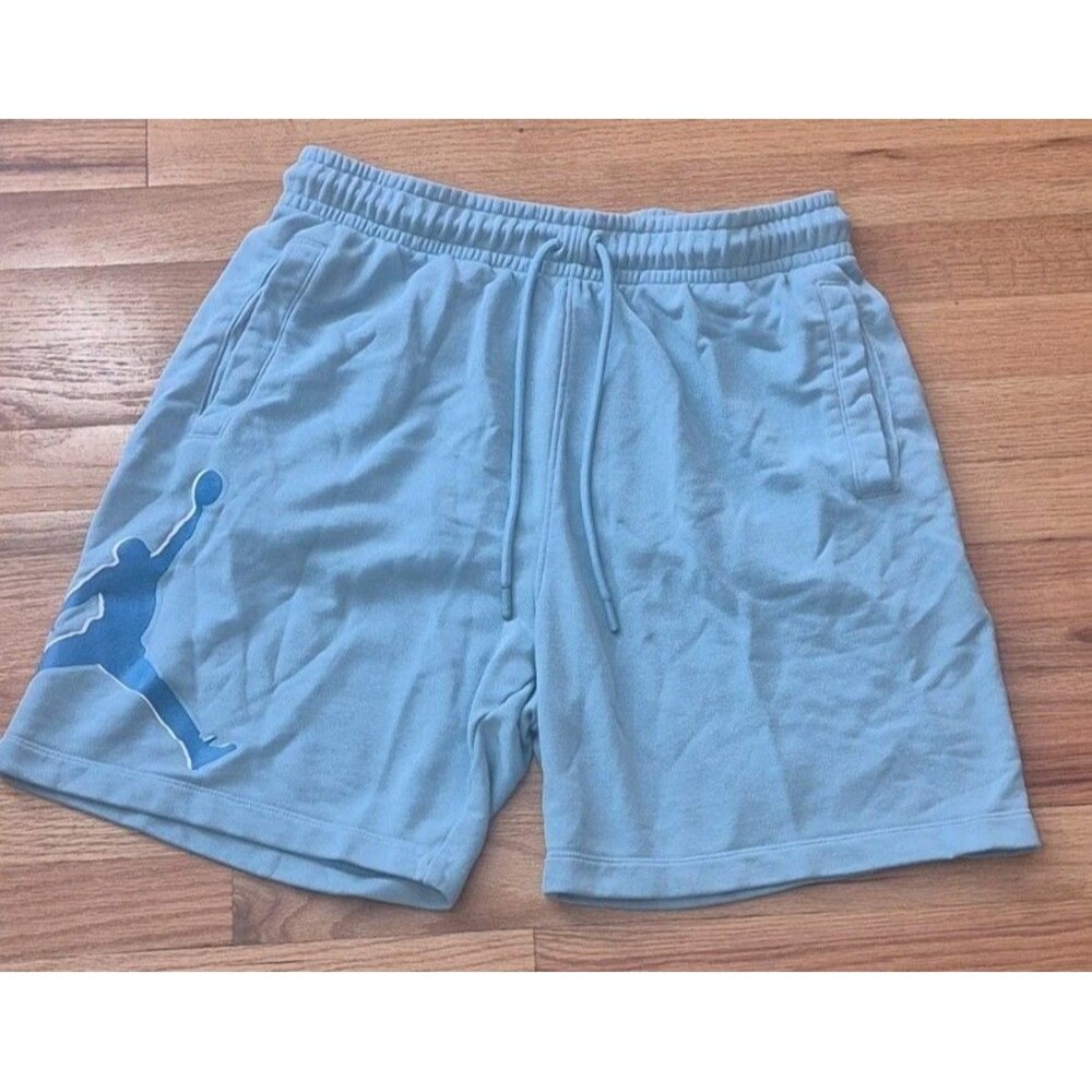 Jordan Essentials Fleece Shorts Men's Medium Bleached Aqua Athletic DX9667-464